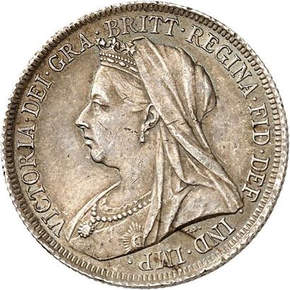 null VICTORIA (1837-1901). Shilling en argent 1900. Buste âgé. 2ème revers. 5,66...