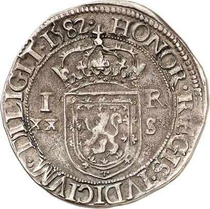 null JAMES VI (1567-1625). Écu en argent de 20 shillings 1582. 4ème type. 14,92 g....