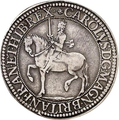 null CHARLES Ier (1625-1649). Demi écu de 30 shillings en argent n.d. frappé à Édimbourg....