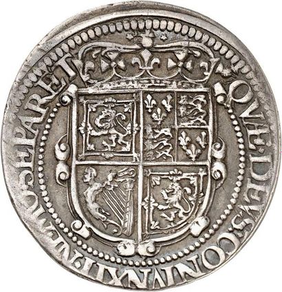null CHARLES Ier (1625-1649). Demi écu de 30 shillings en argent n.d. frappé à Édimbourg....