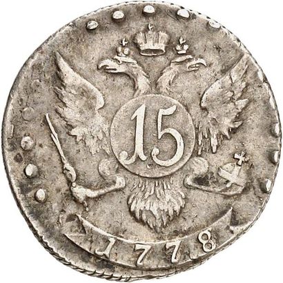 null °CATHERINE II la Grande (1762-1796). 15 kopecks en argent 1778 SAINT PETERSBOURG....