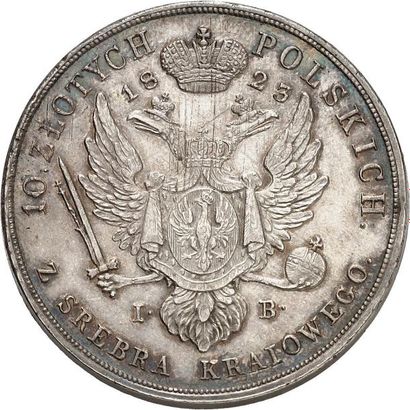 null ALEXANDRE Ier de Russie et roi de POLOGNE (1801-1825). 10 zlotys 1823 VARSOVIE...