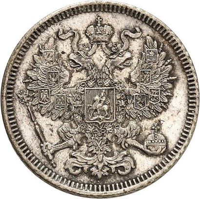 null °ALEXANDRE II (1855-1881). 20 kopecks 1861 SAINT PETERSBOURG. 4,08 g. Aigle...