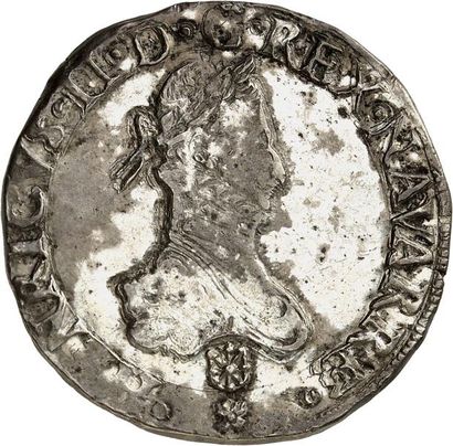 null HENRI II de Béarn, III de Navarre (1572-1589). Franc d'argent 1582 SAINT PALAIS....