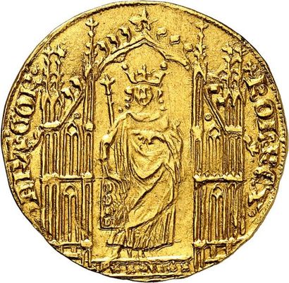 null CHARLES IV LE BEL (1322-1328). Royal d'or. 411 g.
A/ *KOL.REX°-FRA'°COR'°. Le...