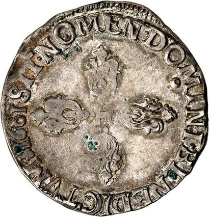 null HENRI IV (1589-1610). Demi-franc d'argent 1601 RENNES (9 sous le buste). 7,04...