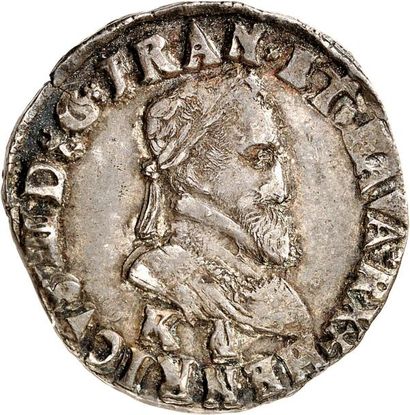 null HENRI IV (1589-1610). Demi-franc d'argent 1605 BORDEAUX (K sous le buste). 6,99...