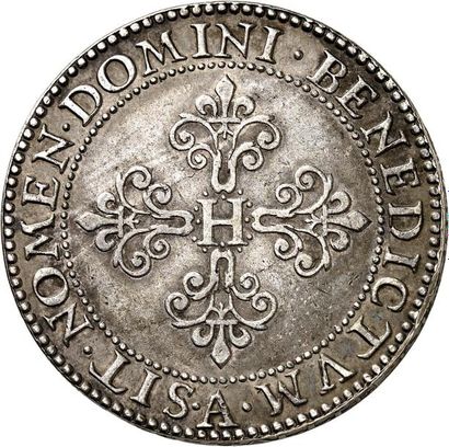 null HENRI IV (1589-1610). Piéfort en argent de l'essai du Franc frappé en 1607 à...