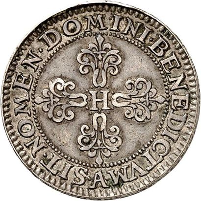 null HENRI IV (1589-1610). Piéfort en argent de l'essai du quart de Franc 1607 PARIS....