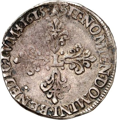 null LOUIS XIII (1610-1643). Demi-franc du premier type au buste enfantin tête nue...