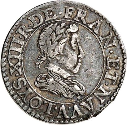 null LOUIS XIII (1610-1643). Essai en argent du double tournois 1620 PARIS (A). 2,40...
