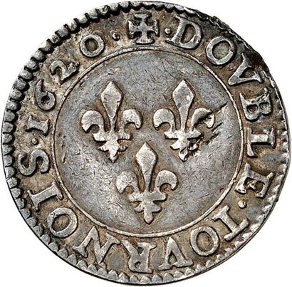 null LOUIS XIII (1610-1643). Essai en argent du double tournois 1620 PARIS (A). 2,40...