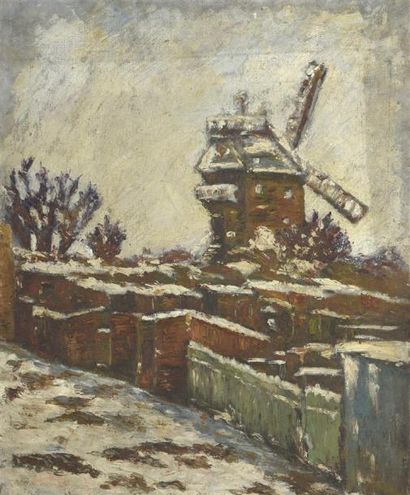 TABLEAUX Maurice FALLIES (1883-1965)

"Le Moulin de la galette sous la neige"

Huile...