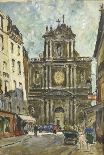 TABLEAUX Maurice FALLIES (1883-1965)

Eglise Saint Thomas d'Aquin

Gouache sur papier

47...