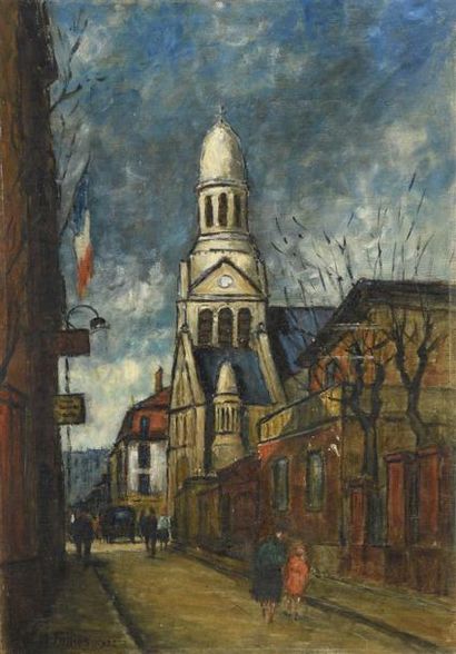 TABLEAUX Maurice FALLIES(1883-1965)

Rue de Paris avec église

Huile sur panneau,...