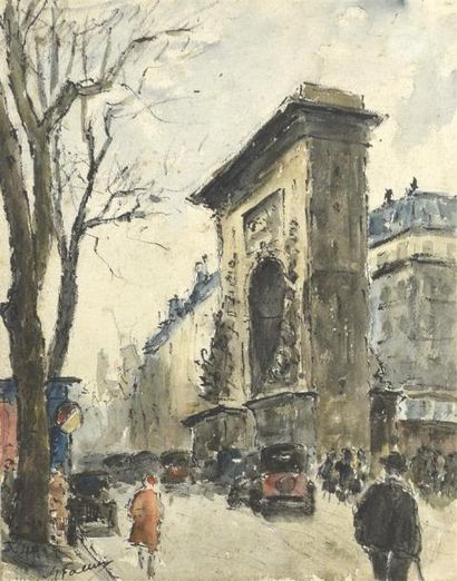 DESSINS Maurice FALLIES (1883-1965) [5]

-Rue Saint Louis en l'Ile

Gouache sur papier,...