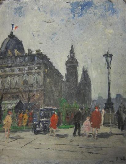 TABLEAUX Maurice FALLIES (1883 - 1965) [2]

-"Le marché aux fleurs devant le palais...
