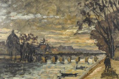 TABLEAUX Maurice FALLIES (XX) [2]

-Pont sur la Seine et soleil couchant

Huile sur...