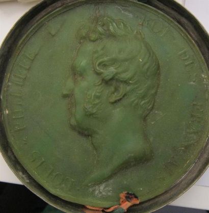 Autographe Document signé par le roi Louis Philippe sur vélin avec grand sceau vert...