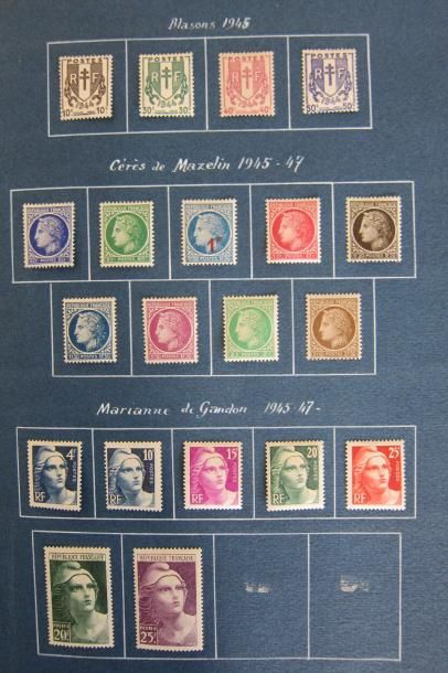 PHILATELIE FRANCE – ANDORRE :  Important ensemble de timbres neufs en feuilles ou...