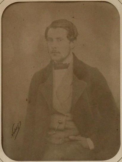 PHOTOGRAPHIES Adrien Tournachon, Nadar jeune (1825-1903). Portrait de leur fils Benoit...