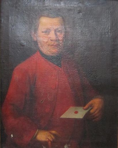TABLEAUX Ecole allemande du XVIIIème siècle

"Portrait d'homme en redingote rouge...