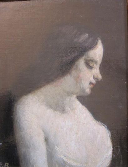 TABLEAUX Ecole Française du XIX° siècle

Jeune femme en buste, 

huile sur panneau,...