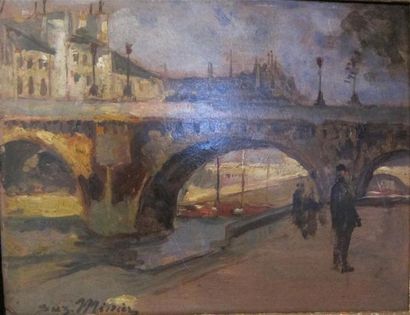 TABLEAUX Suzanne MINIER (1884-?)

"Pont à Paris"

Huile sur carton, signé en bas...