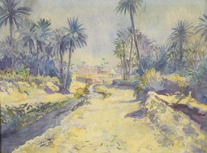 DESSINS Henri Léopold LEVY (1840-1904)

Oued dans l'oasis

Aquarelle, signée et titrée...