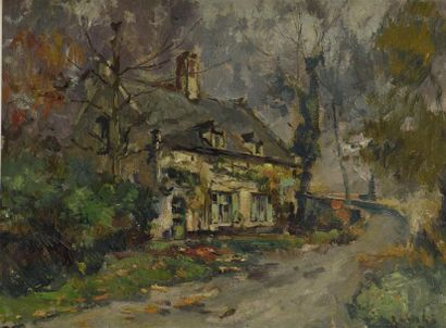 TABLEAUX Jules RAMBO (1896-1974)

"Vue d'une maison"

Huile sur panneau signée en...