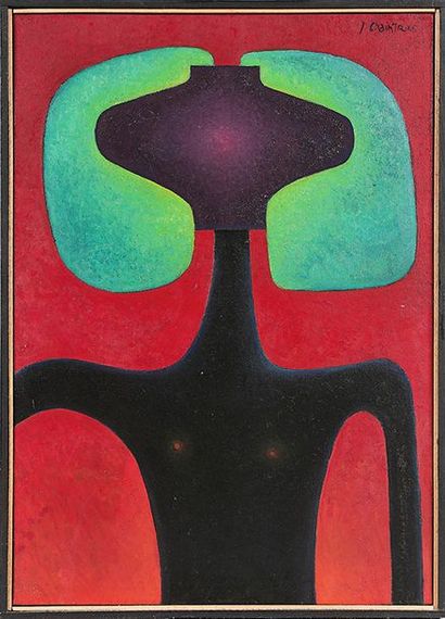 Jean CHAINTRIER (1933) Figure cosmique, Le Grand Frère, 1979
Huile sur toile, signée...