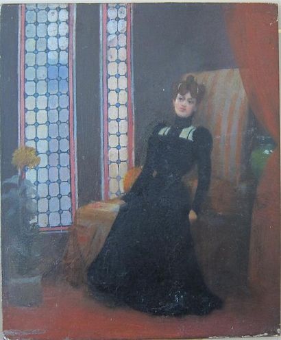 null Ecole début XX° s

Femme dans un intérieur

Huile sur panneau

21,5 x 18 cm