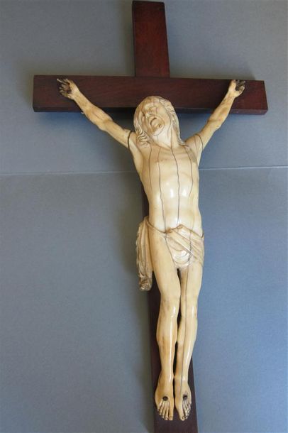 null CHRIST EN CROIX en ivoire sculpté

Epoque XVIIème siècle

H : 24 cm sans la...
