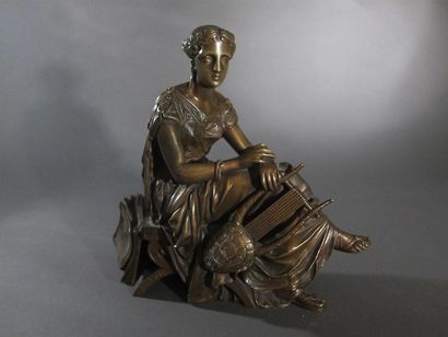null "Sappho assise"

Epreuve en bronze patiné, signée Guillot.

H: 24,5 cm