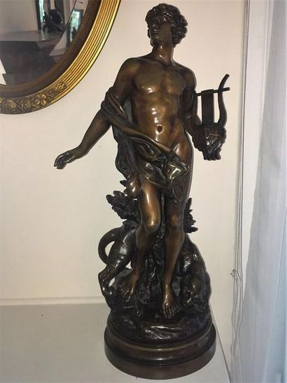 null Apollon et tigre

Epreuve en bronze de patine brune.