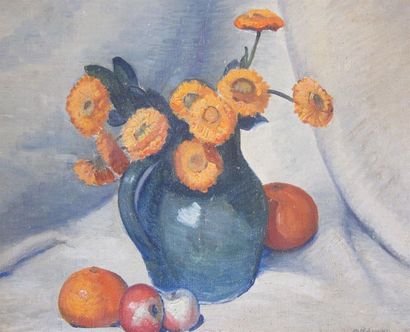 null -M. ROBINSON (XX°) [4]

"Bouquet de fleurs et fruits"

huile sur toile, signée...