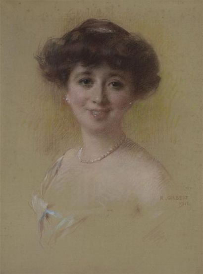 null René GIBLERT (1858-1914)

Femme au collier de perles

Pastel sur papier beige,...