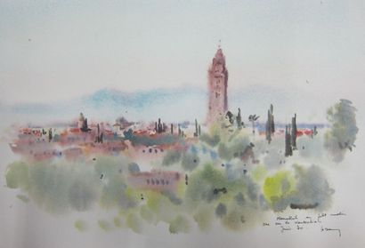 null Henri DAVY (1913-1988)

Marrakech au petit matin, vue vers la Koutoubia

Aquarelle...