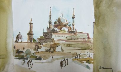 null Henri DAVY (1913-1988) 

Agra et le Taj-Mahal

Aquarelle signée en bas à droite...