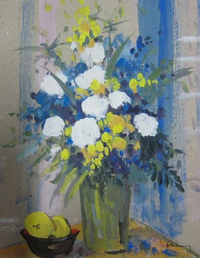 null Henri DAVY (1913-1988)

Bouquets

Quatre aquarelles signées en bas à droite,...