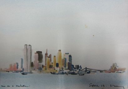 null Henri DAVY (1913-1988)

Vue de Manhattan

Aquarelle signée en bas à droite,...