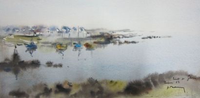 null Henri DAVY (1913-1988)

Baie d'Etel

Aquarelle signée en bas à droite, datée...