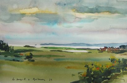 null Henri DAVY (1913-1988)

La rivière Saint-Aubray

Aquarelle signée en bas à droite.

21...