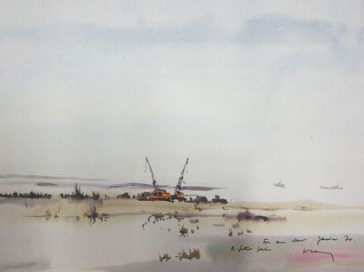 null Henri DAVY (1913-1988)

Fos-sur-Mer

Aquarelle signée en bas à droite, datée...