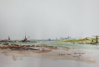 null Henri DAVY (1913-1988)

Fos-sur-Mer

Aquarelle signée en bas à droite, datée...