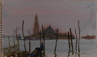 null Henri DAVY (1913-1988) [3]

-"Rome, vue du Pont Sisto"

Aquarelle sur papier...