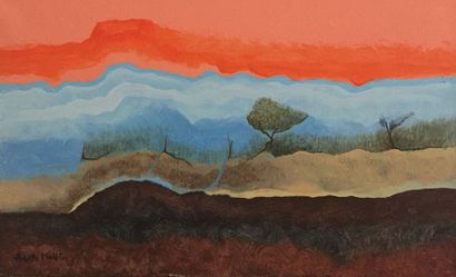 null Arlette MARTIN (née en 1924)

Paysage au ciel rouge

Huile sur toile, signée...