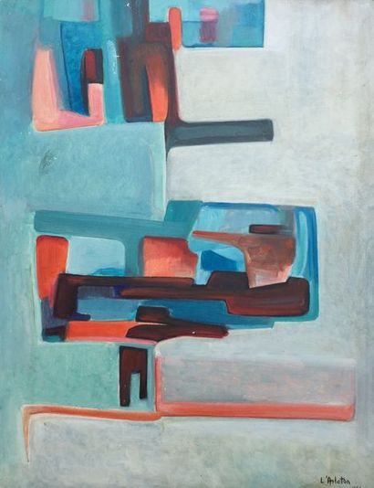 null Arlette MARTIN (née en 1924)
Composition abstraite
Cinq huiles sur panneaux...