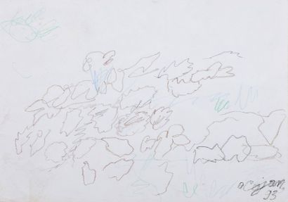 null COJAN Aurel (1914-2005),

Formes rondes marrons

Pastel gras sur papier, signé...