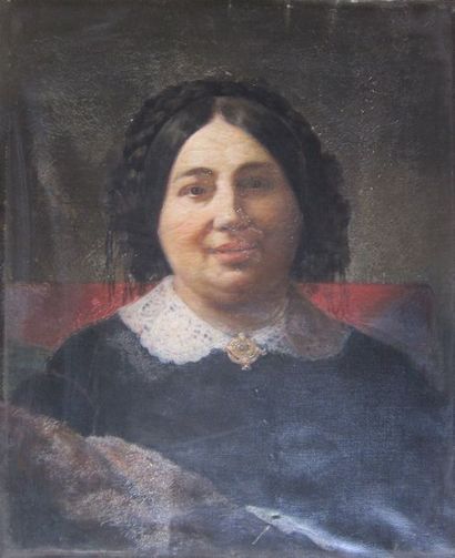 null Ecole Française XIX° siècle

"Portrait de femme"

Huile sur toile

61 x 51 cm

Soulèvement,...